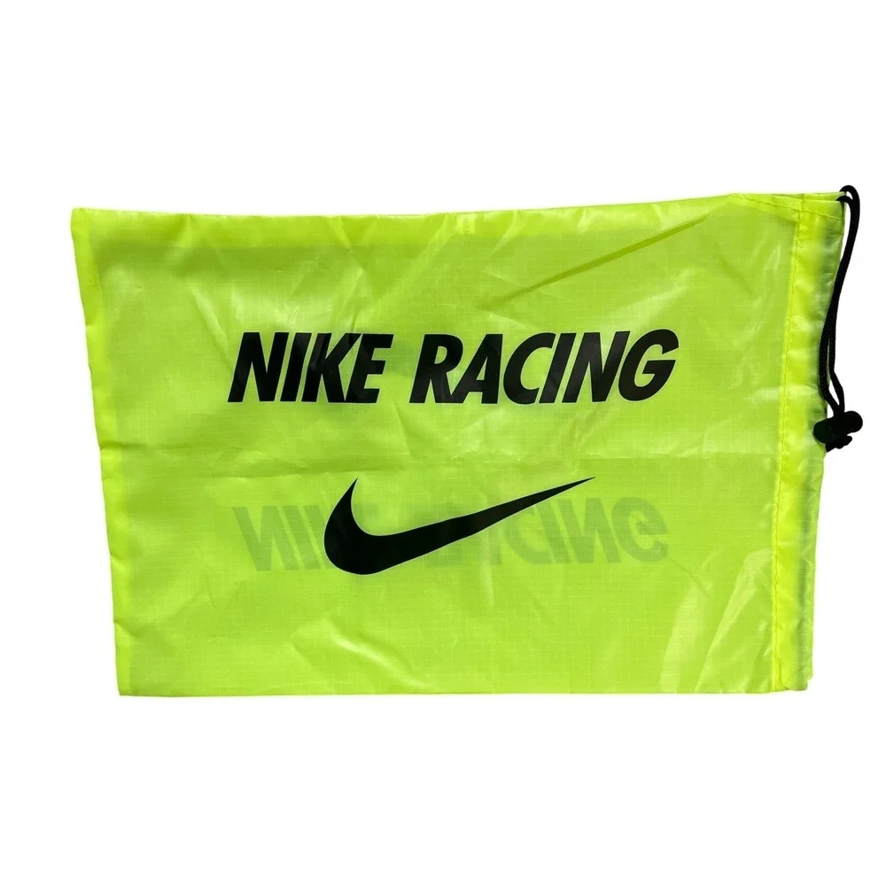 Nike Racing Drawstring Bag Unisex OS Neon Volt Yellow Ripstop Shoe Spike Carrier